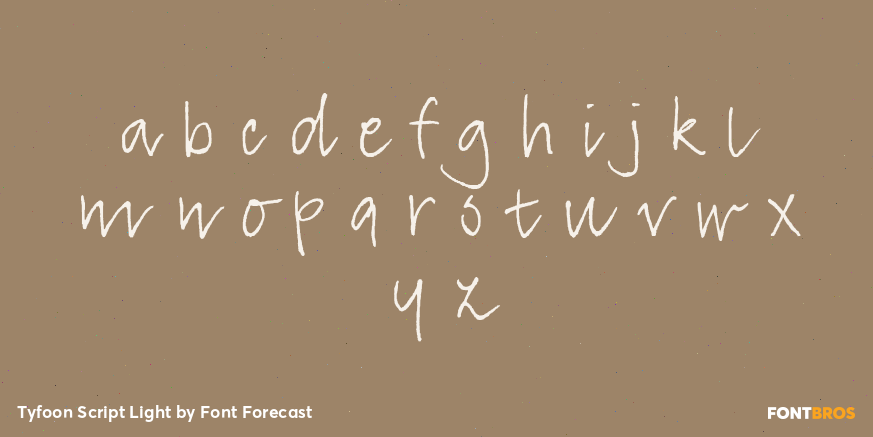 Tyfoon Script Light Font Poster #3