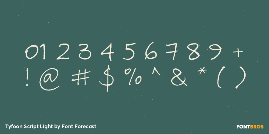 Tyfoon Script Light Font Poster #4