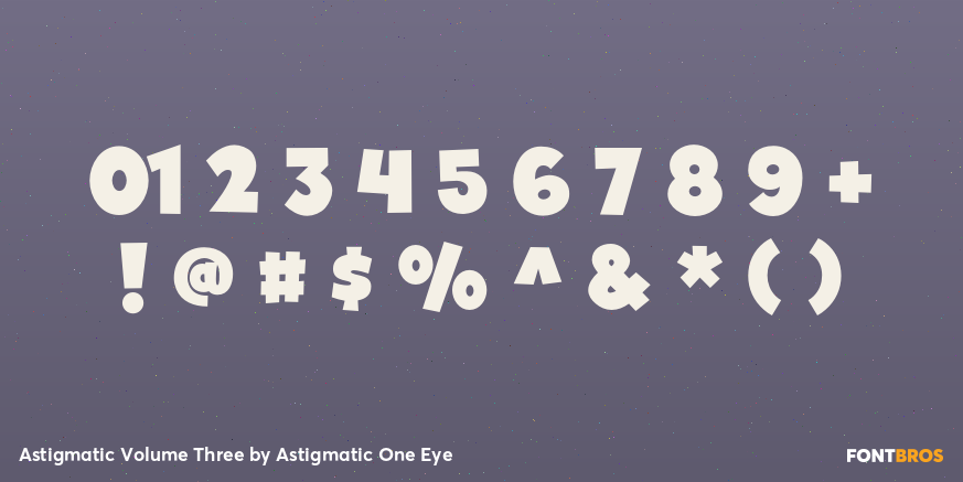 Astigmatic Volume Three Font Poster #4