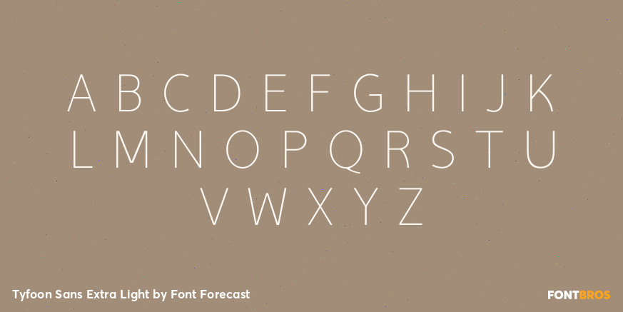 Tyfoon Sans Extra Light Font Poster #2