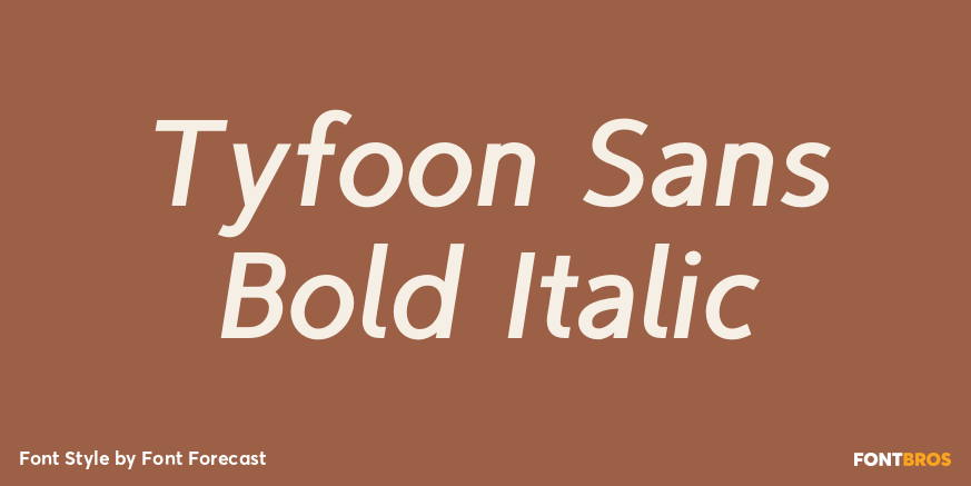 Tyfoon Sans Bold Italic Font Poster #1