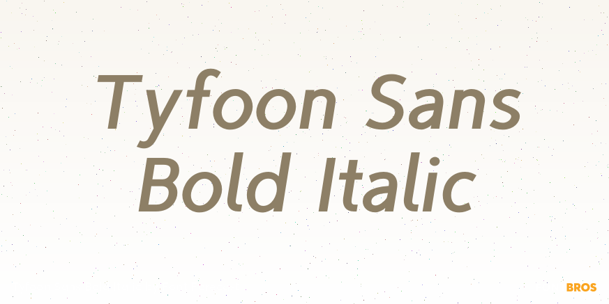 Tyfoon Sans Bold Italic Font Poster #1