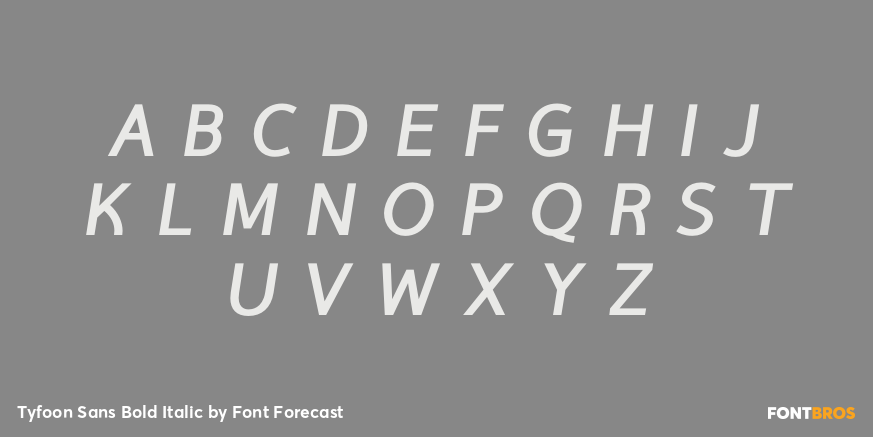 Tyfoon Sans Bold Italic Font Poster #1