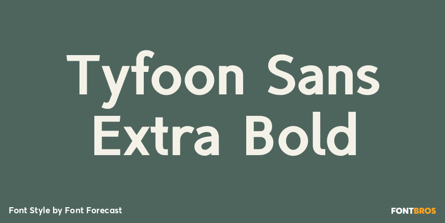 Tyfoon Sans Extra Bold Font Poster #1