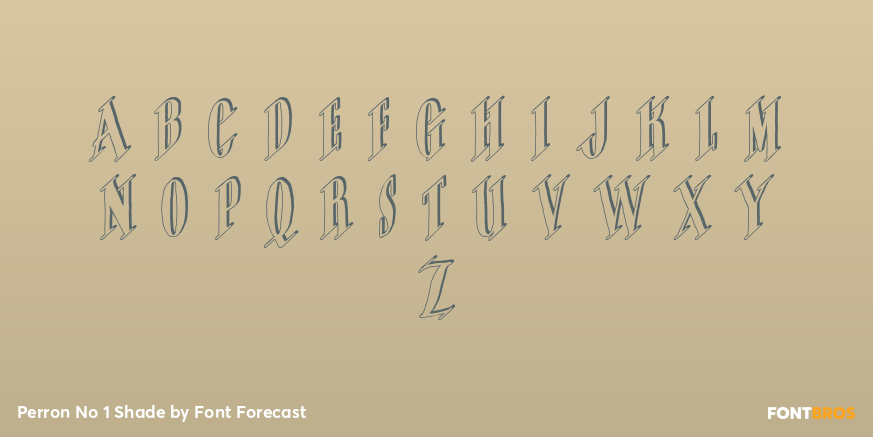 Perron No 1 Shade Font Poster #2