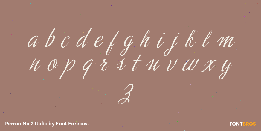 Perron No 2 Italic Font Poster #3