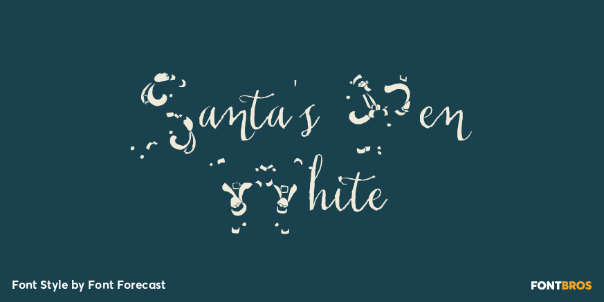 Santa's Pen White Font Poster #1