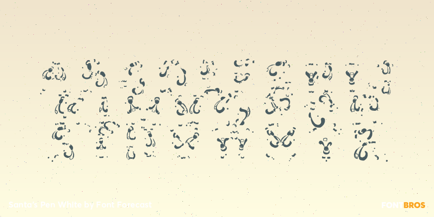 Santa's Pen White Font Poster #2