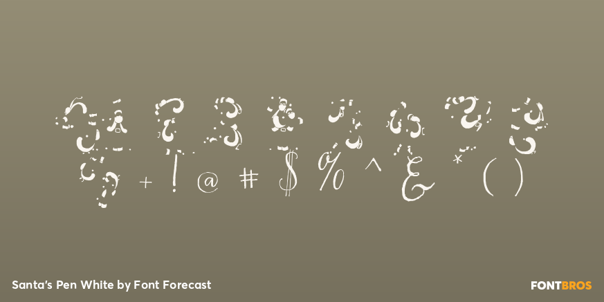 Santa's Pen White Font Poster #4