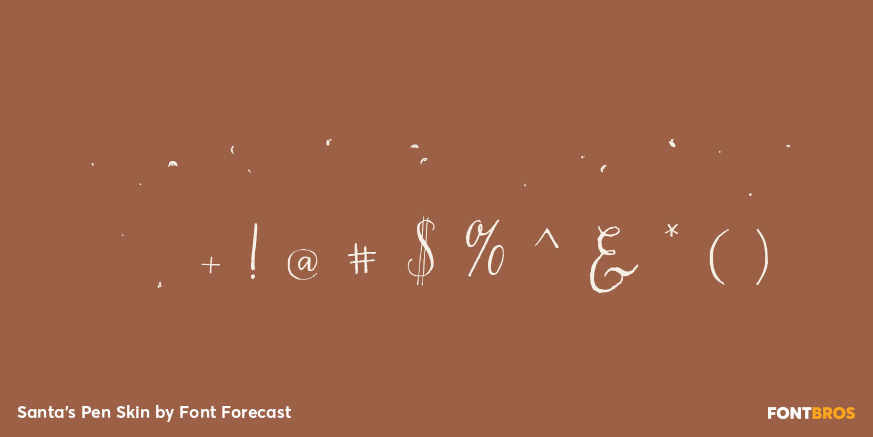 Santa's Pen Skin Font Poster #1