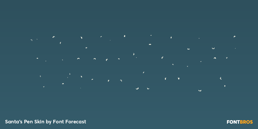 Santa's Pen Skin Font Poster #1