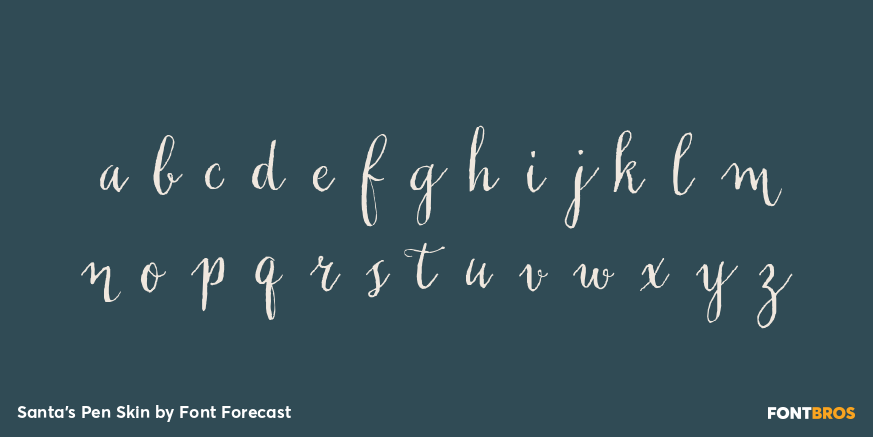 Santa's Pen Skin Font Poster #1