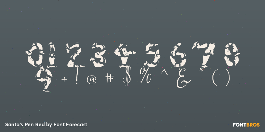 Santa's Pen Red Font Poster #1