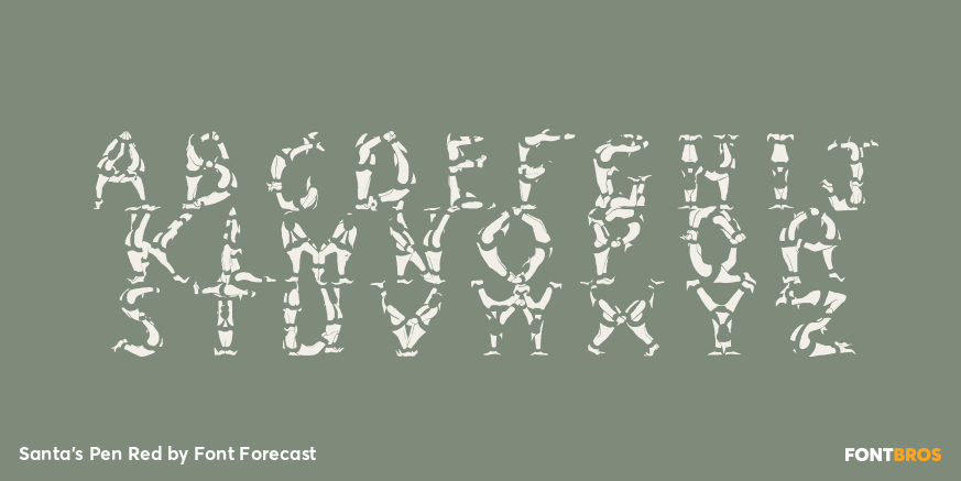 Santa's Pen Red Font Poster #2