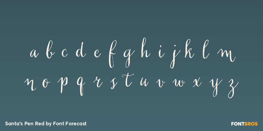 Santa's Pen Red Font Poster #3