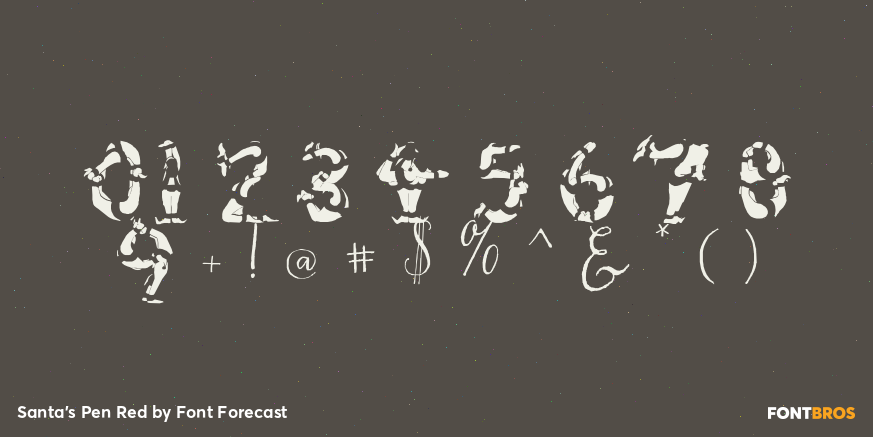 Santa's Pen Red Font Poster #4