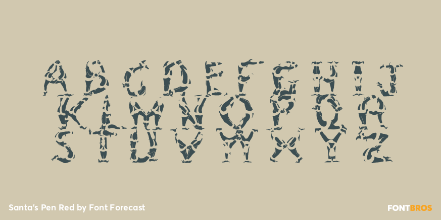 Santa's Pen Red Font Poster #1