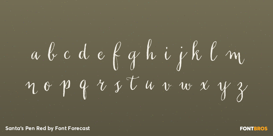 Santa's Pen Red Font Poster #1