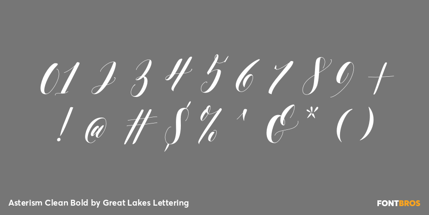 Asterism Clean Bold Font Poster #4