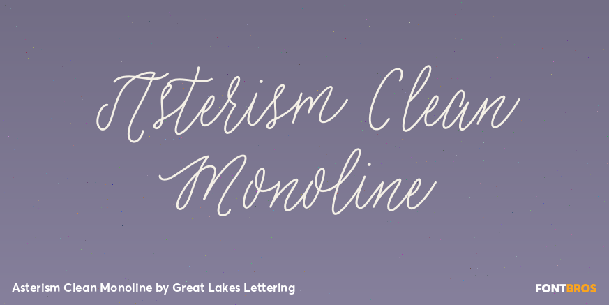 Asterism Clean Monoline Font Poster #1
