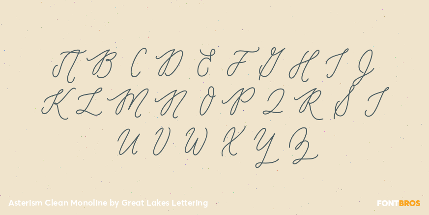 Asterism Clean Monoline Font Poster #2