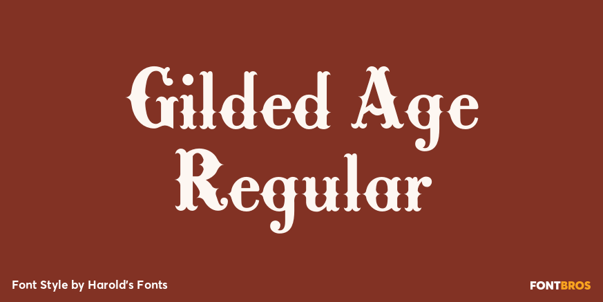 Gilded Age Regular Font Poster #1