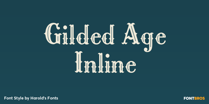 Gilded Age Inline Font Poster #1