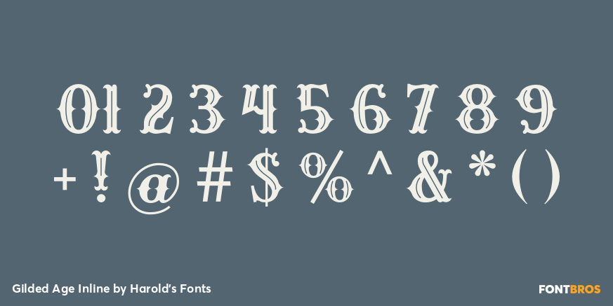 Gilded Age Inline Font Poster #4