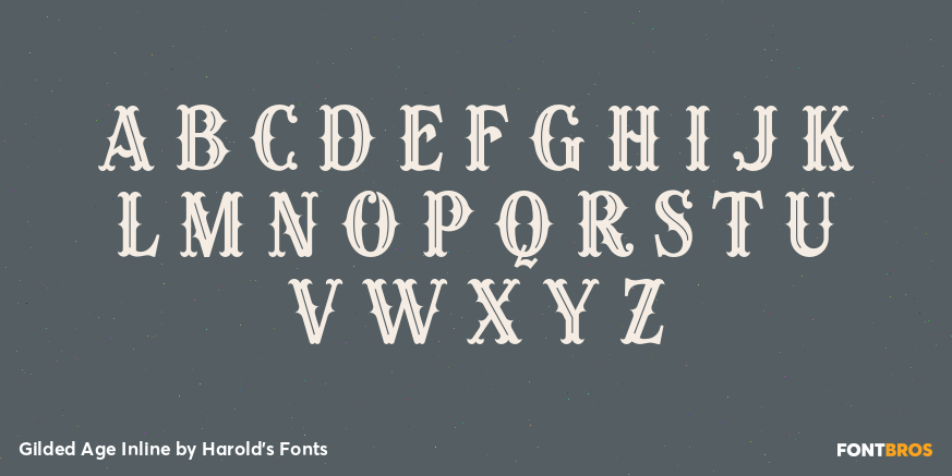 Gilded Age Inline Font Poster #2