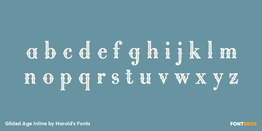 Gilded Age Inline Font Poster #3