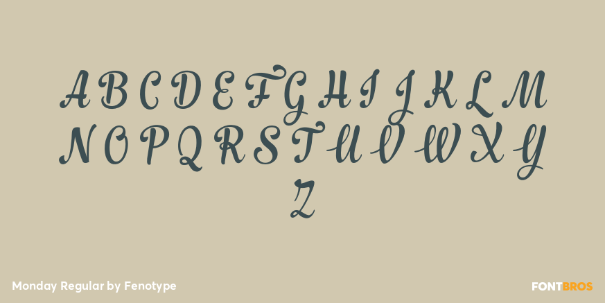 Monday Regular Font Poster #2