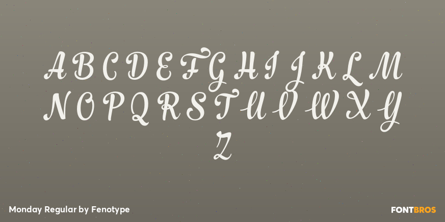 Monday Regular Font Poster #1