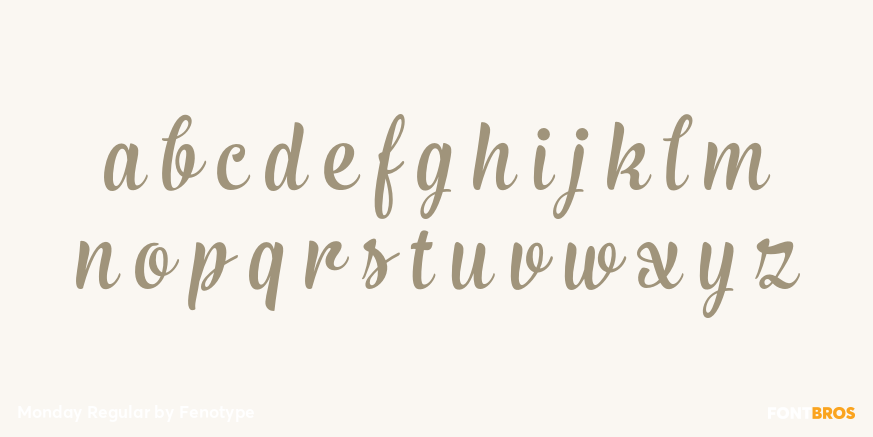 Monday Regular Font Poster #1