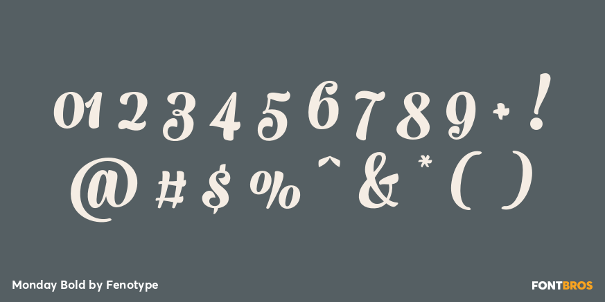 Monday Bold Font Poster #1