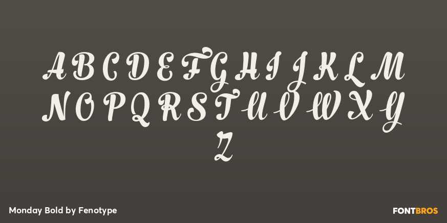 Monday Bold Font Poster #2