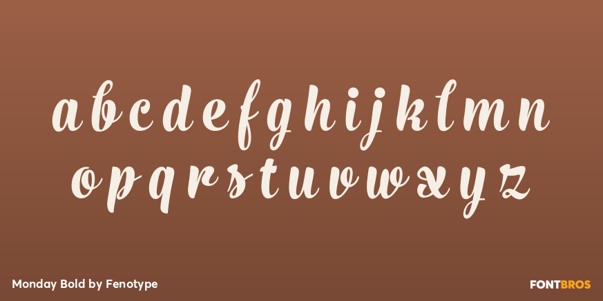 Monday Bold Font Poster #3