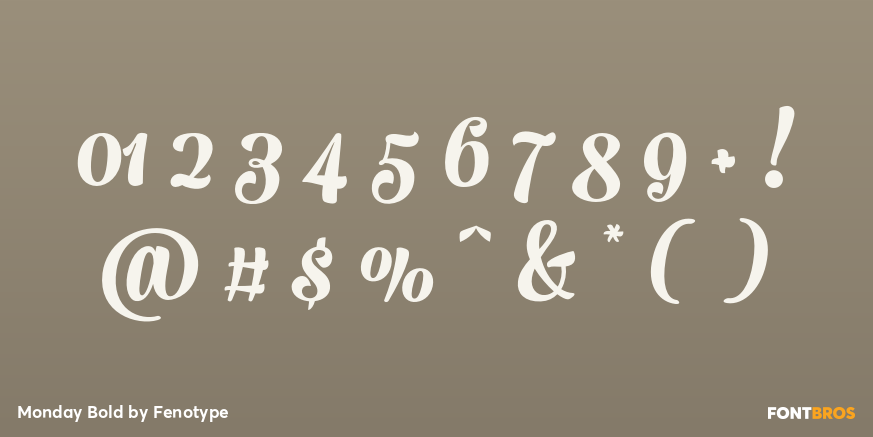 Monday Bold Font Poster #4