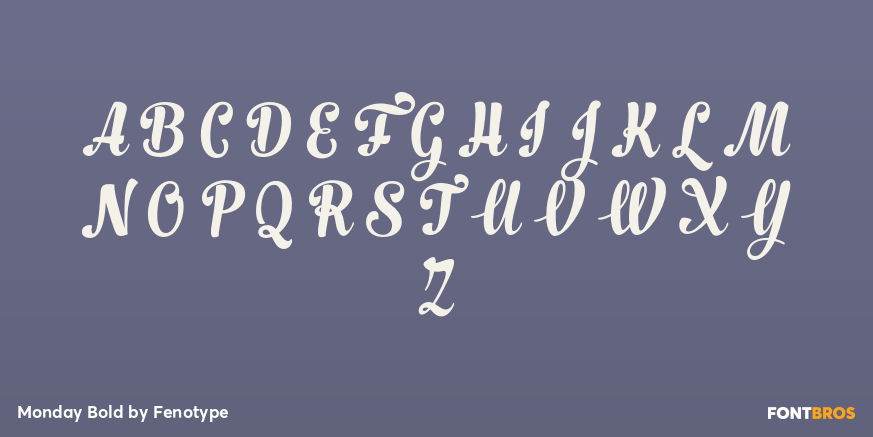 Monday Bold Font Poster #1