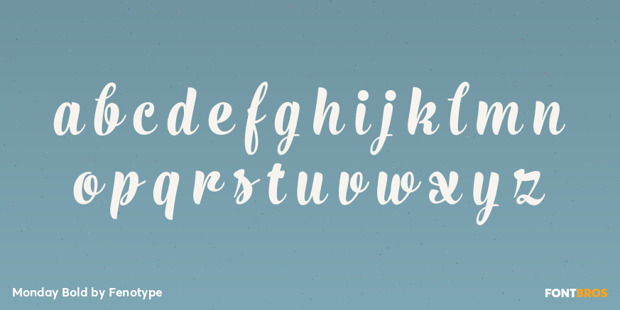 Monday Bold Font Poster #1