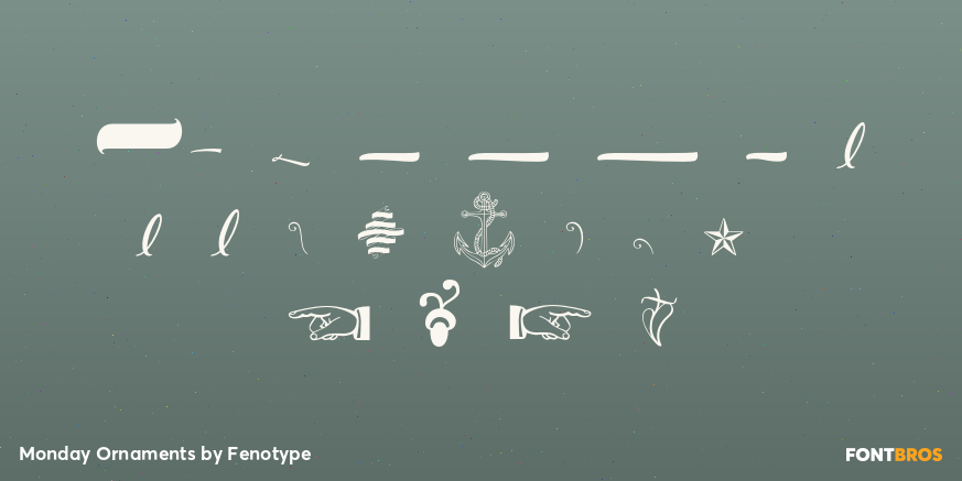 Monday Ornaments Font Poster #1