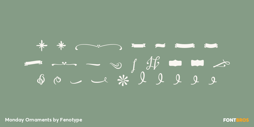 Monday Ornaments Font Poster #2
