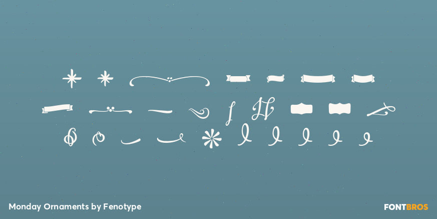 Monday Ornaments Font Poster #1