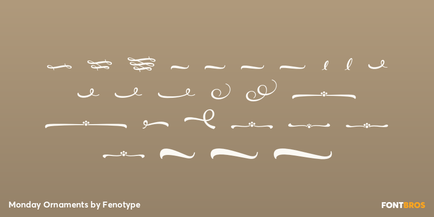 Monday Ornaments Font Poster #1