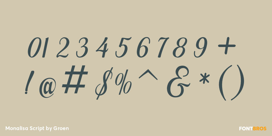 Monalisa Script Font Poster #1