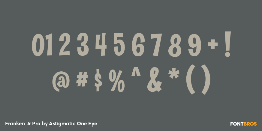 Franken Jr Pro Font Poster #4