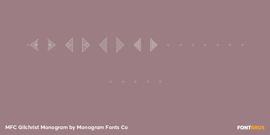 MFC Gilchrist Monogram Font Poster #4