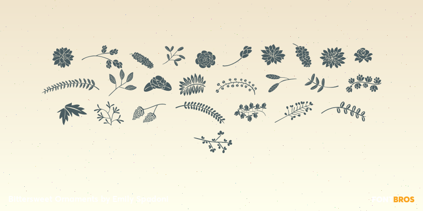 Bittersweet Ornaments Font Poster #3
