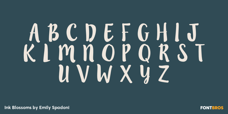 Ink Blossoms Font Poster #2