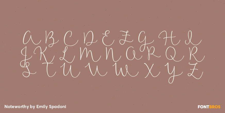 Noteworthy Font Poster #2