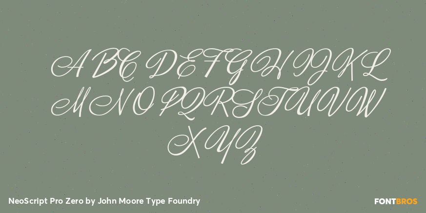 NeoScript Pro Zero Font Poster #2